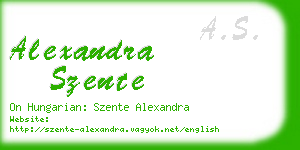 alexandra szente business card